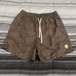 Men's Brown Patterned Quiksilver Swim Shorts